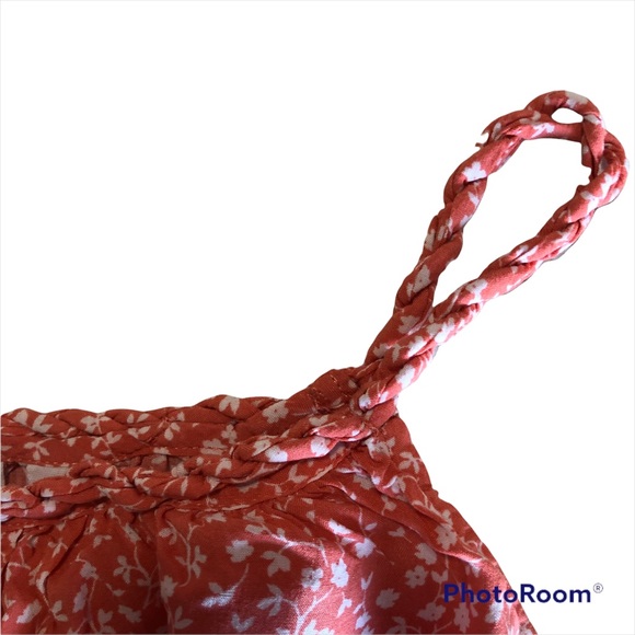 Gap Twist Strap Cami Coral/White Size Small 
Braided Straps Floral Pattern EUC - Picture 6 of 8